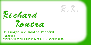 richard kontra business card
