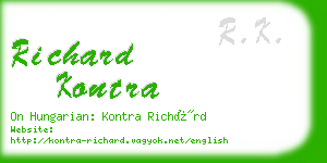 richard kontra business card